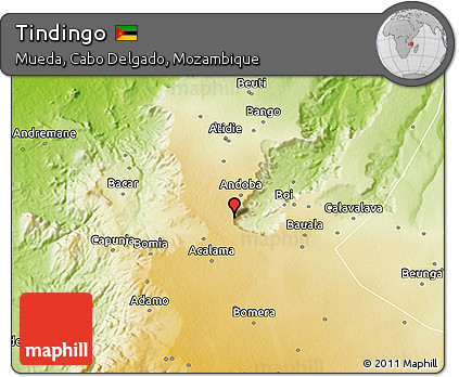 Physical 3D Map of Tindingo