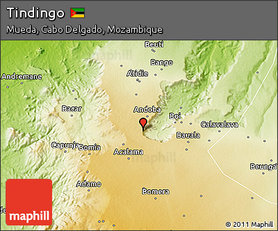 Physical 3D Map of Tindingo