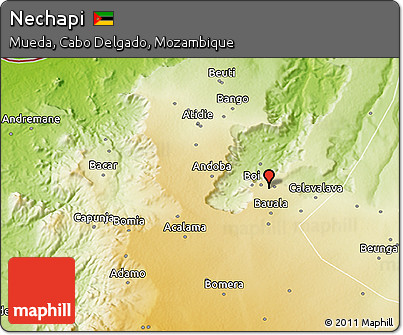 Physical 3D Map of Nechapi