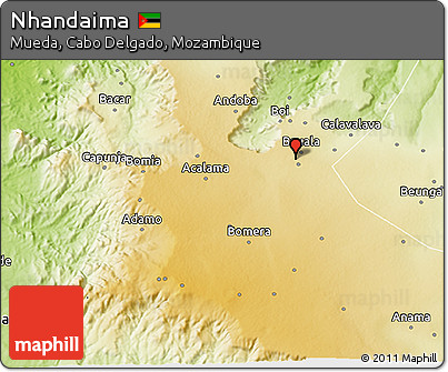 Physical 3D Map of Nhandaima