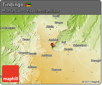 Physical 3D Map of Tindingo