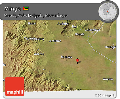 Satellite 3D Map of Minga