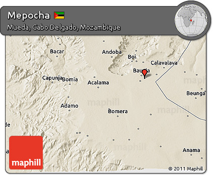 Shaded Relief 3D Map of Mepocha