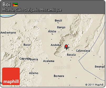 Shaded Relief 3D Map of Boi