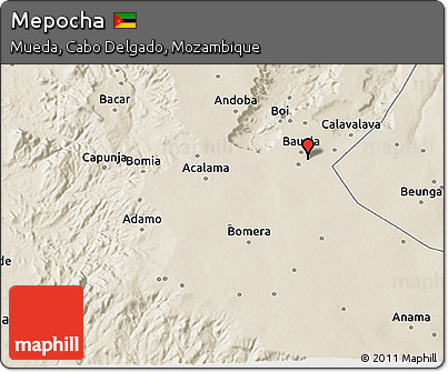 Shaded Relief 3D Map of Mepocha