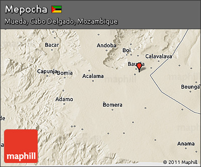 Shaded Relief 3D Map of Mepocha