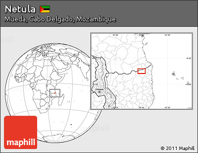Blank Location Map of Netula