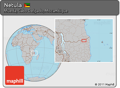 Gray Location Map of Netula