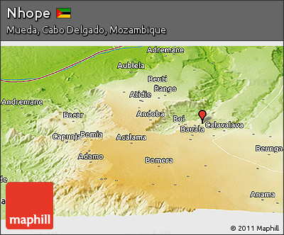Physical Panoramic Map of Nhope