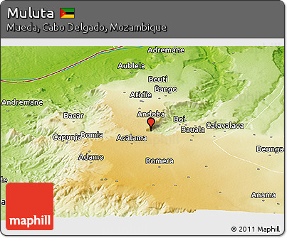Physical Panoramic Map of Muluta