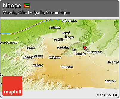 Physical Panoramic Map of Nhope