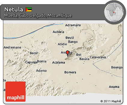 Shaded Relief Panoramic Map of Netula