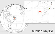 Blank Location Map of the area around 11° 20' 3" S, 39° 52' 30" W