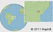 Savanna Style Location Map of the area around 11° 20' 3" S, 39° 52' 30" W