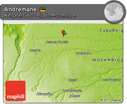 Physical 3D Map of Andremane