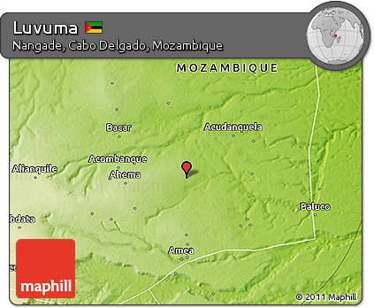 Physical 3D Map of Luvuma