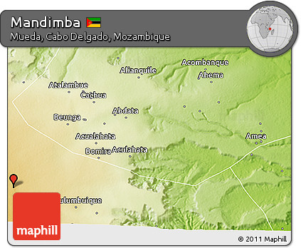 Physical 3D Map of Mandimba