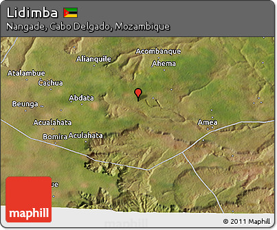 Satellite 3D Map of Lidimba