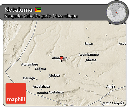 Shaded Relief 3D Map of Netaluma