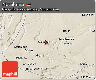 Shaded Relief 3D Map of Netaluma