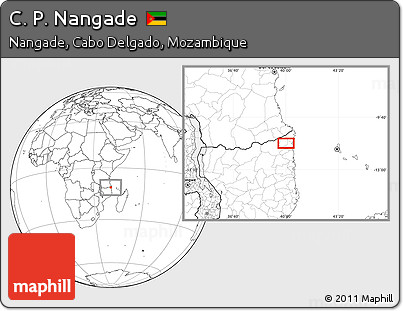 Blank Location Map of C. P. Nangade