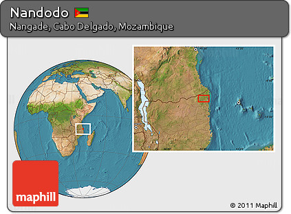 Satellite Location Map of Nandodo