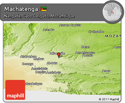 Physical Panoramic Map of Machatenga