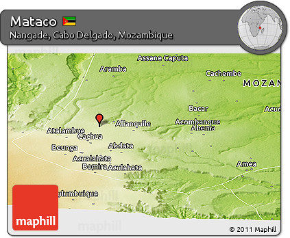 Physical Panoramic Map of Mataco
