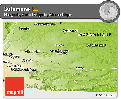 Physical Panoramic Map of Sulemane
