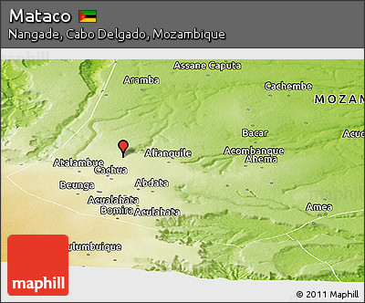 Physical Panoramic Map of Mataco