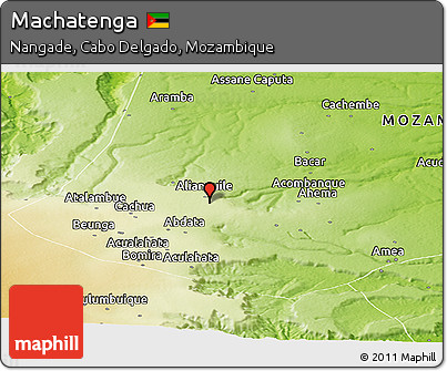 Physical Panoramic Map of Machatenga