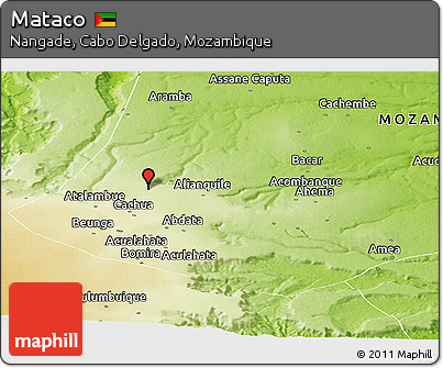 Physical Panoramic Map of Mataco