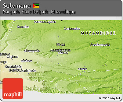 Physical Panoramic Map of Sulemane