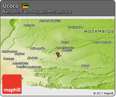 Physical Panoramic Map of Ucocò
