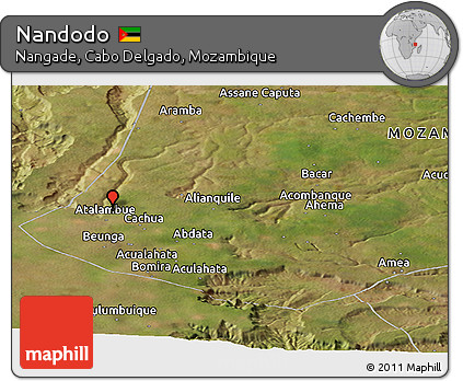Satellite Panoramic Map of Nandodo