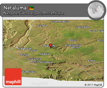 Satellite Panoramic Map of Netaluma