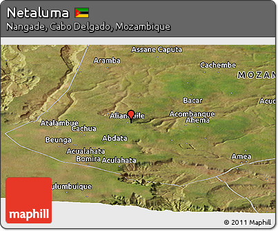 Satellite Panoramic Map of Netaluma