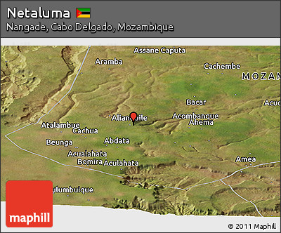 Satellite Panoramic Map of Netaluma
