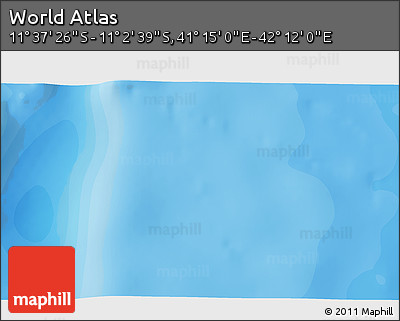 Political 3D Map of the Area around 11° 20' 3" S, 41° 43' 30" E