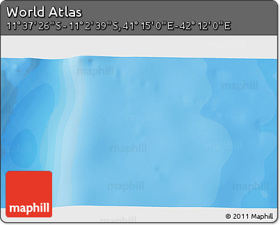 Political 3D Map of the Area around 11° 20' 3" S, 41° 43' 30" E