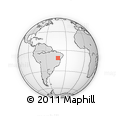 Outline Map of the Area around 11° 20' 3" S, 42° 25' 29" W, rectangular outline