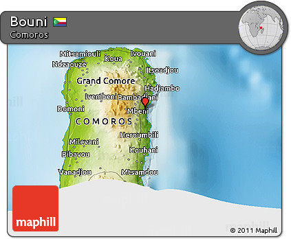 Physical 3D Map of Bouni