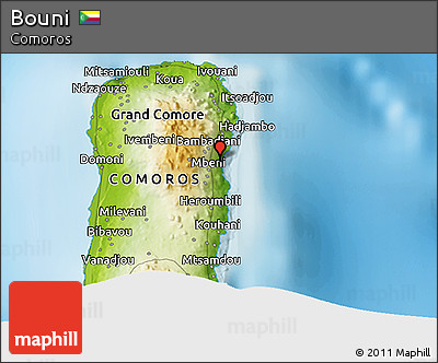 Physical 3D Map of Bouni