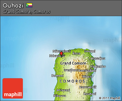 Physical 3D Map of Ouhozi