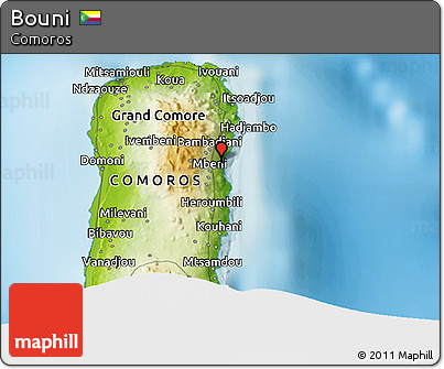 Physical 3D Map of Bouni