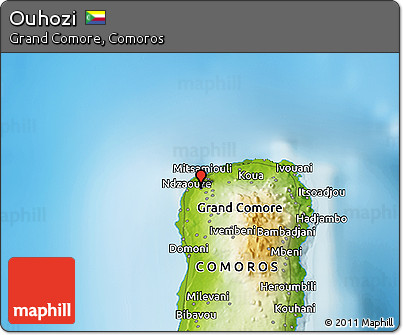 Physical 3D Map of Ouhozi