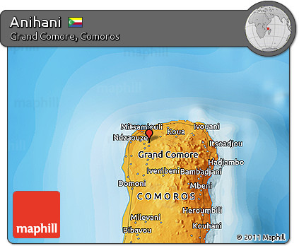 Political 3D Map of Anihani