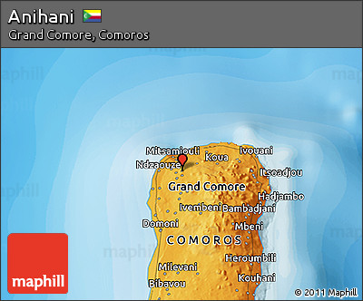 Political 3D Map of Anihani