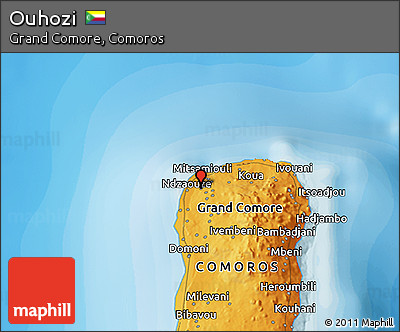 Political 3D Map of Ouhozi