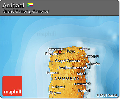 Political 3D Map of Anihani